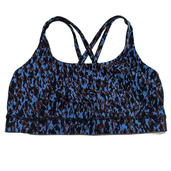 lululemon athletica Other - Lululemon Energy Bra Womens 6 Leopard Camo Blue Nile Multi Medium Support